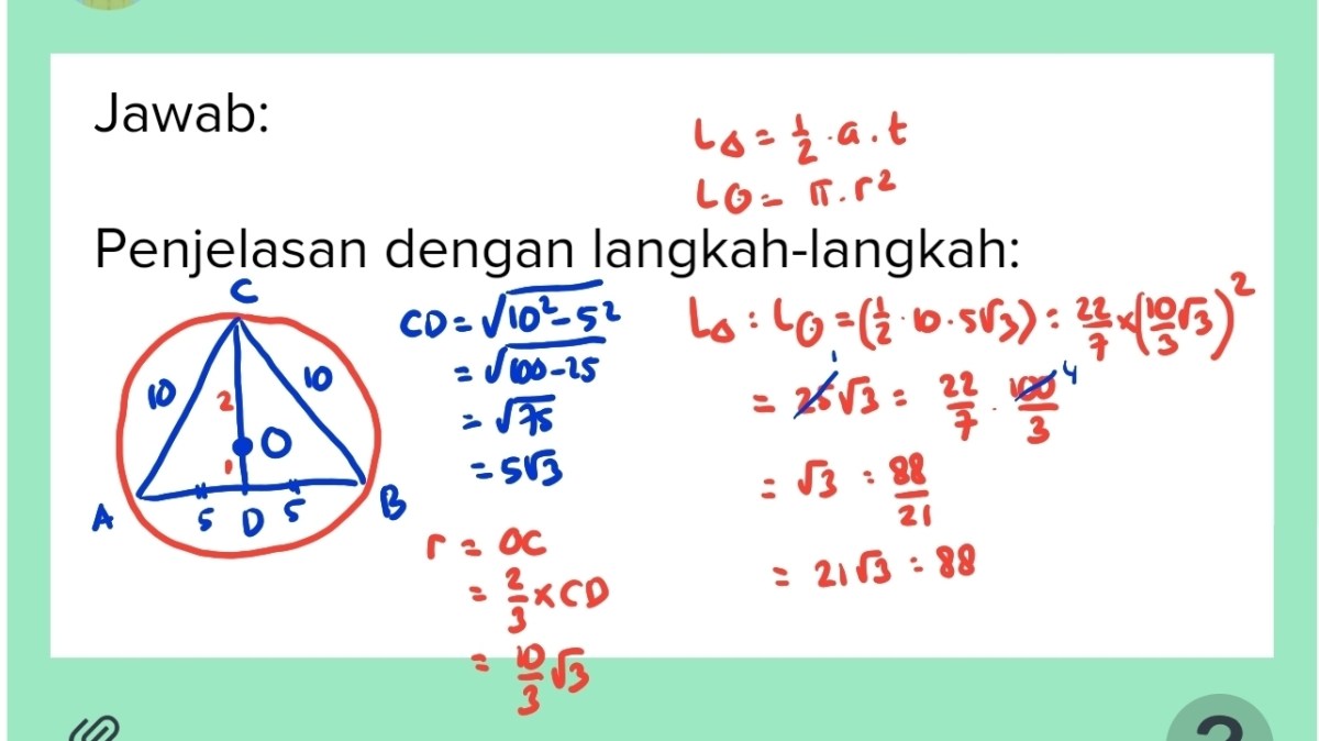 Menentukan Panjang AOC pada Segitiga dengan AB = CD dan AB = 3OB