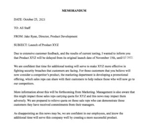 Hal yang Tidak Bisa Disampaikan Lewat Memo