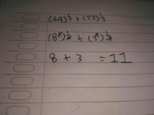 Hitung (81)³⁄⁴ + (36)¹⁄₂ - (64)²⁄₃