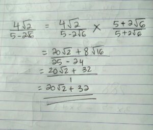 Nilai dari akar(8) x akar(4) + 1/2 akar(72) - akar(150) : akar(3) adalah
