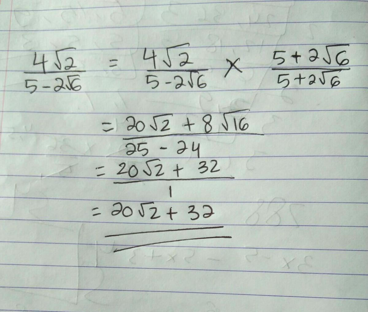 Nilai dari akar(8) x akar(4) + 1/2 akar(72) - akar(150) : akar(3) adalah
