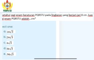 Keliling Segienam Beraturan dalam Lingkaran Jari‑Jari 8 cm
