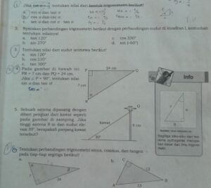 Bentuk sederhana 1 + tan A / sec A + csc A