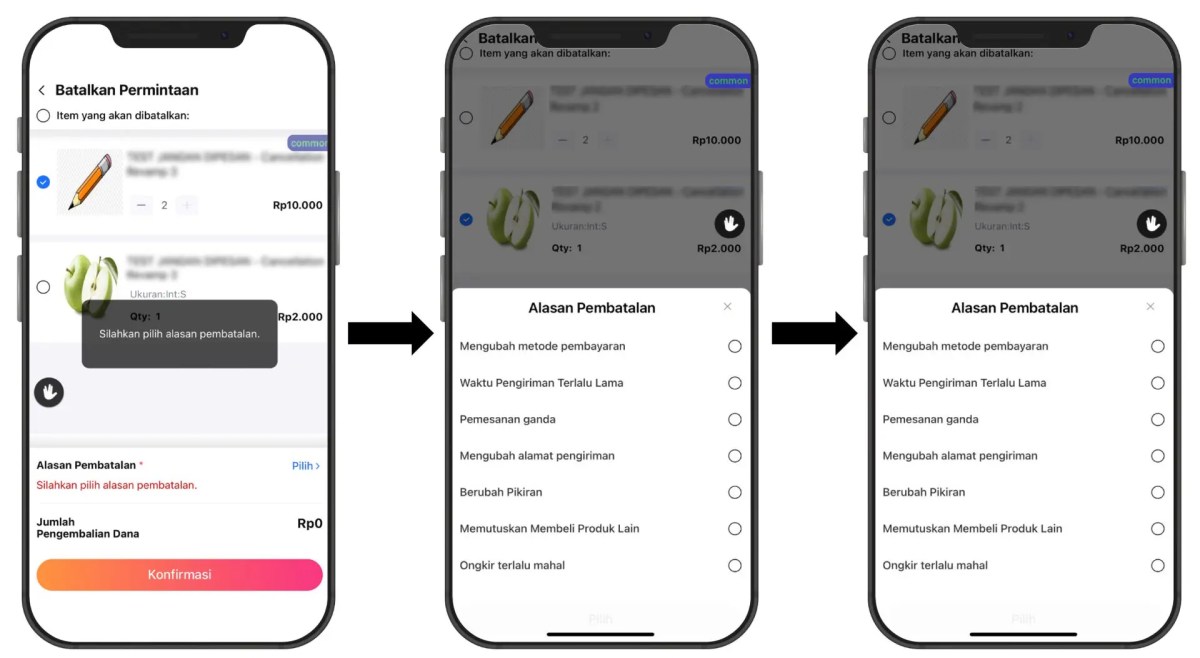 Cara membatalkan aksi di aplikasi: gunakan Undo