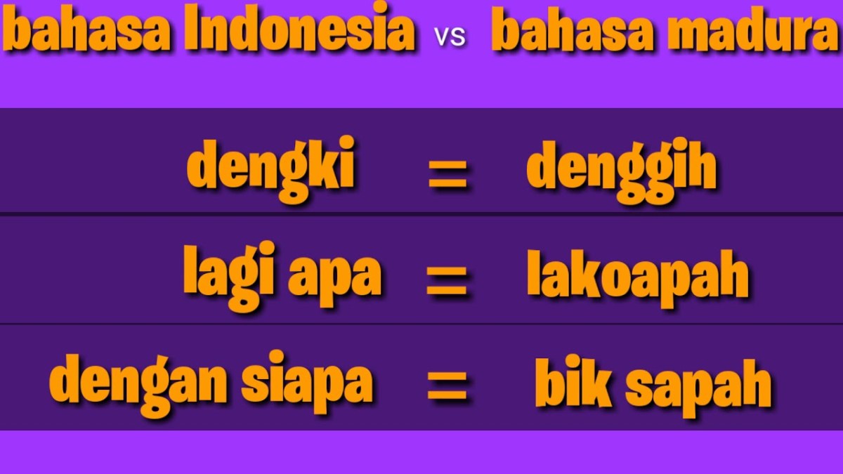 Bahasa Madura untuk eek