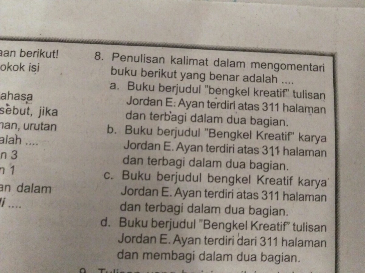 Kata yang Boleh Ditulis di Awal Kalimat dan Alasannya