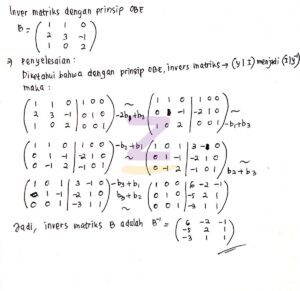 Determinant Matriks P dari Persamaan AP = B