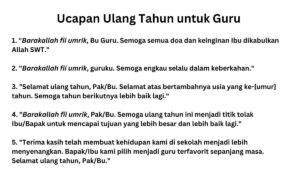 Contoh Puisi Ucapan Selamat Ulang Tahun untuk Guru