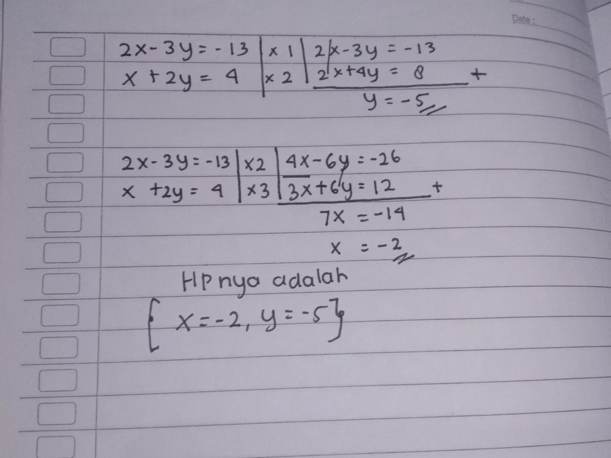 Menentukan hubungan x dan y dari persamaan 2x=64 dan 3y=81