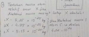 Massa Atom Relatif Unsur X dari 4,48 L X₂ pada STP