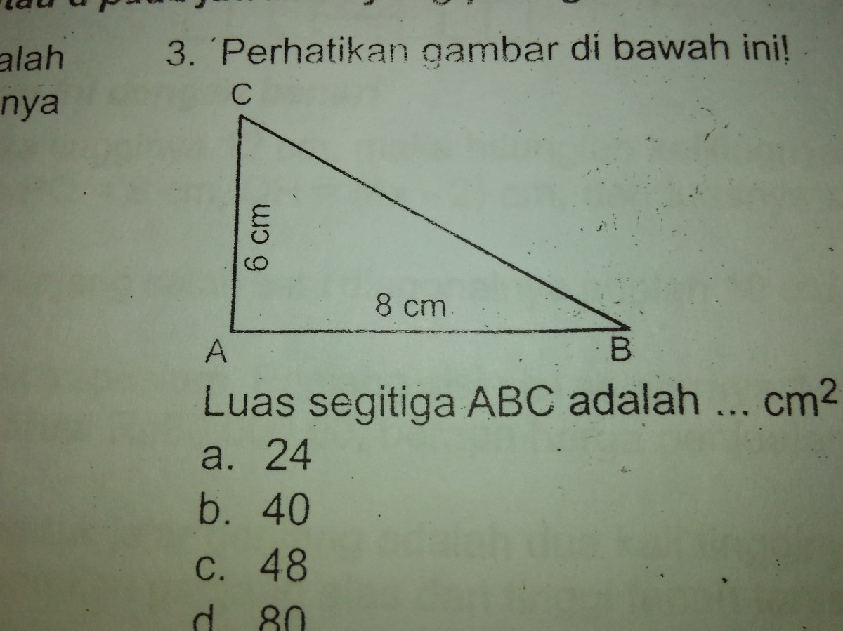 Luas Persegi Panjang ABCD dari Segitiga Siku‑siku ABE