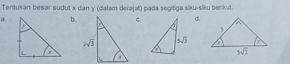 Menentukan Hubungan antara X dan Y pada Segitiga Siku‑siku dan Kubus
