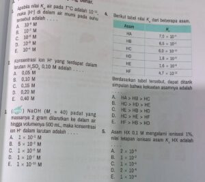PH air murni pada 0 °C (Kw = 1,2×10⁻¹⁵)