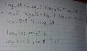 Sederhanakan 2log4 + 3log5 – ½ log4