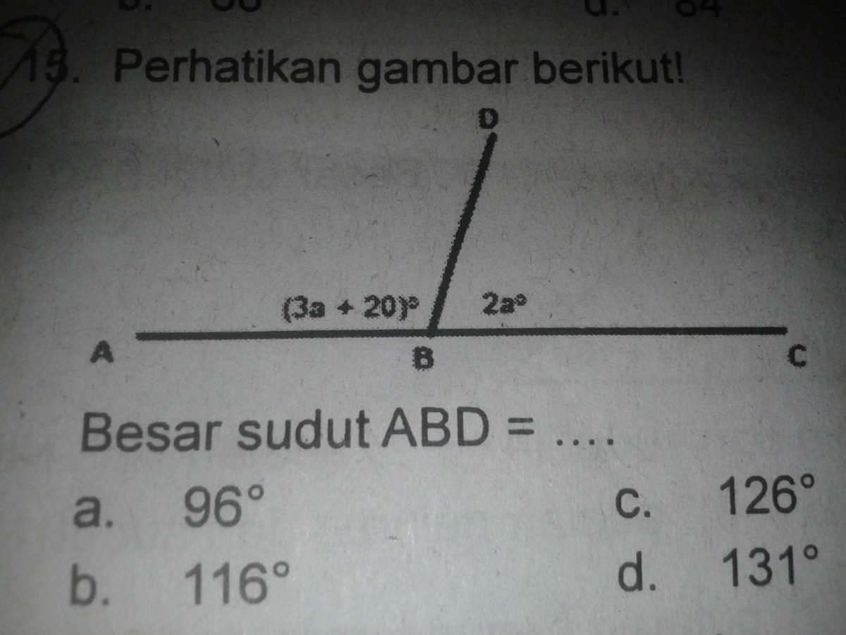 Sudut Besar 1/4 Kali Penyebutnya