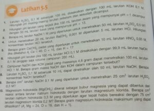 PH campuran 100 mL H₂SO₄ 0,1 M dengan 400 mL NH₃ 0,05 M