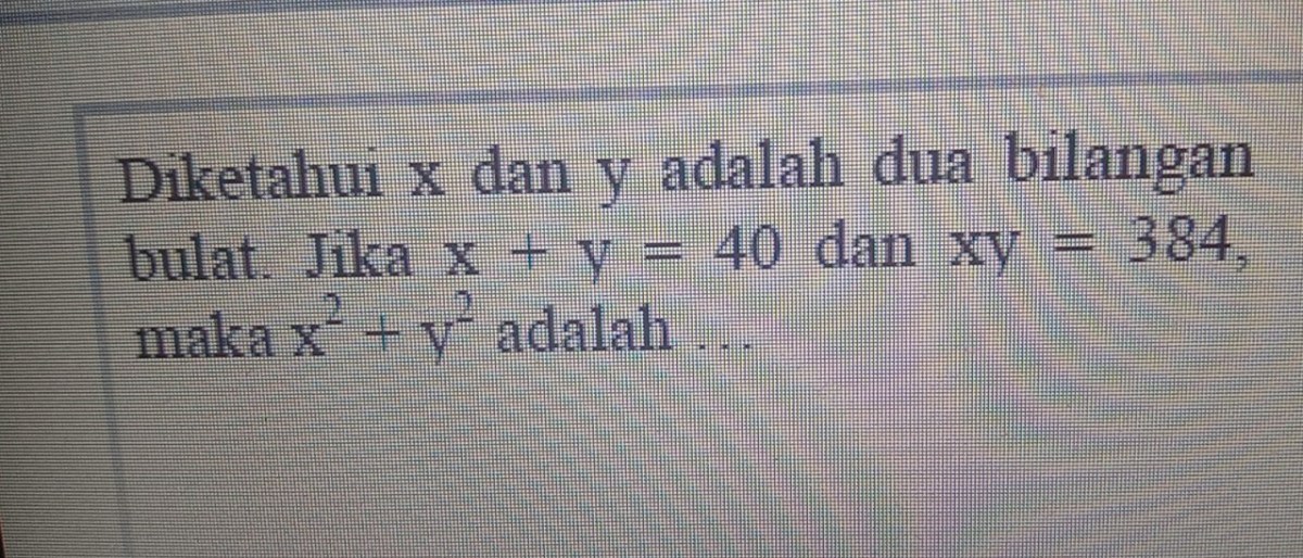 Jika 3X=27 dan 4Y=64, bandingkan XY dengan Y², X², (X+Y)²