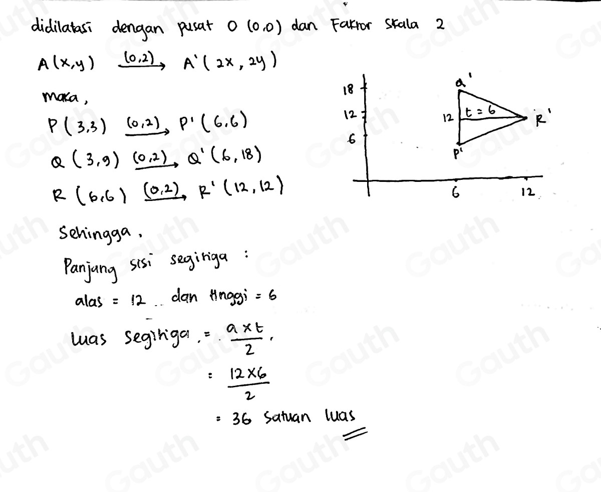 Menentukan nilai p agar P(3,-1), Q(-4,13), R(-2,p) sejajar
