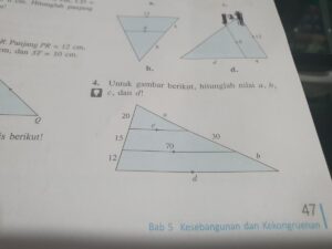 Pilih pernyataan yang sesuai dengan urutan nilai a, b, c