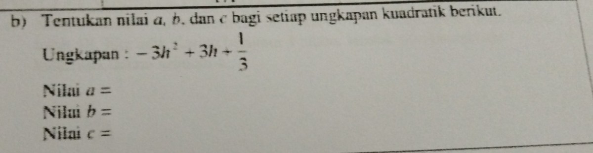 Nilai Ekspresi A B C 2D 3E