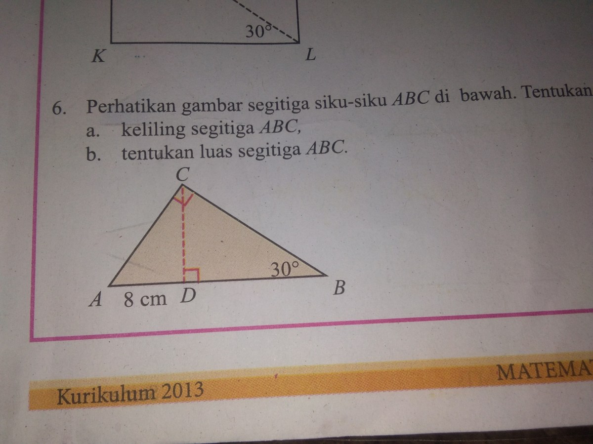 Keliling Segitiga Siku-siku ABC dengan BC = 3·AB, AB = 2 cm