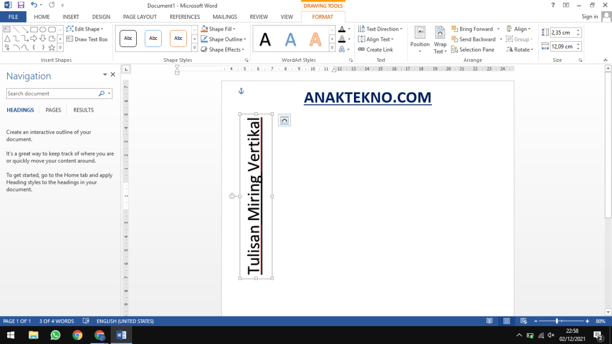 Cara Memutar Teks pada MS Word 2007