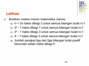 Bukti Induksi: 3^{2n}−1 habis dibagi 3 untuk n≥0