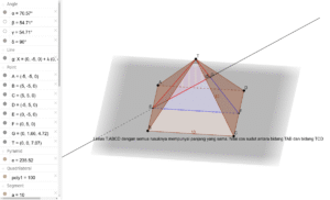 Sudut Antara Bidang TAB dan ABC pada Bangun ABCD