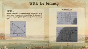 Menghitung Jarak Titik (2,0) ke Persimpangan Diagonal ABCD