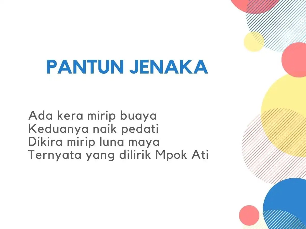 Buat sebait pantun jenaka