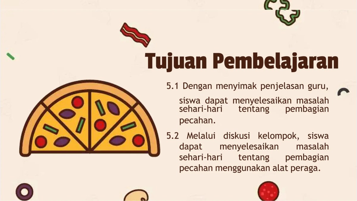 Hasil pembagian 50 dengan 5 oleh Indra