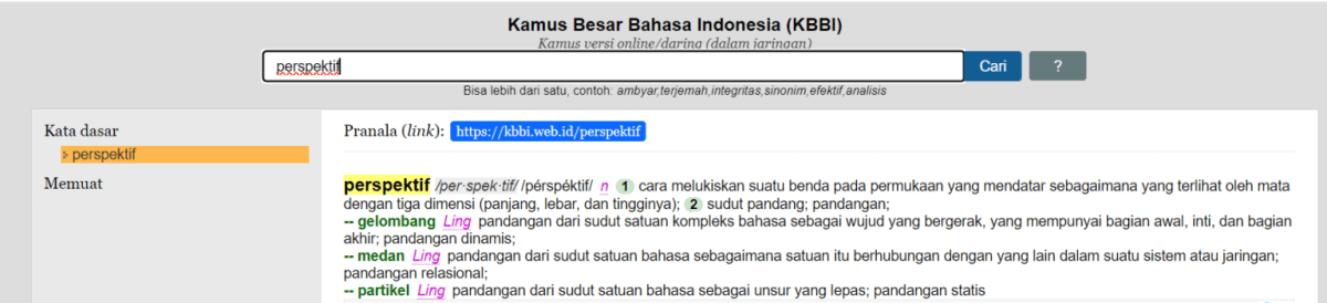 Apa yang dimaksud dengan perspektif