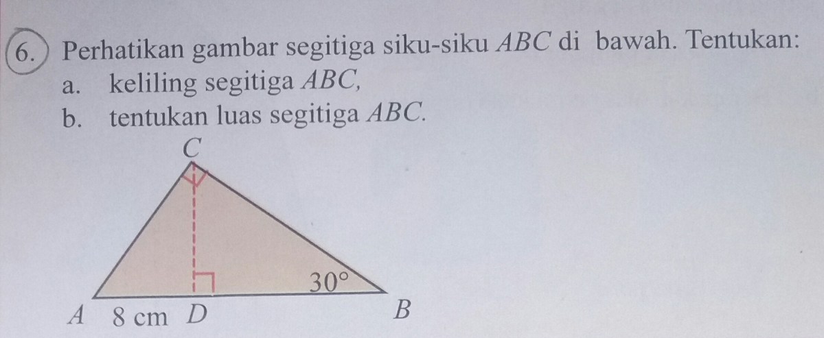 Pernyataan yang benar untuk segitiga siku‑siku ABC