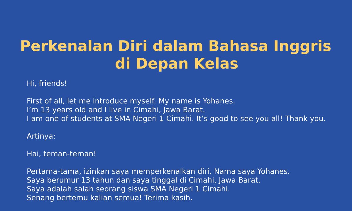 Terjemahan Bahasa Inggris: Saya Suka Cara Berbicara Anda