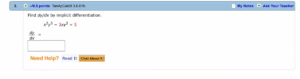 Cari dy/dx secara implisit untuk x² + 5y² = x + 9