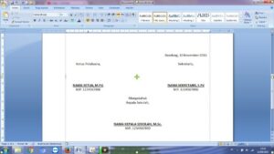 Penanda Tangan Surat Resmi Organisasi