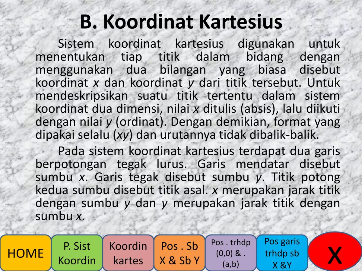 Pengertian Absis, Ordinat, Titik Asal, dan Koordinat A, B, C