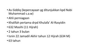 Tiga Kebijakan Abu Bakar As‑Shiddiq Saat Menjadi Khalifah