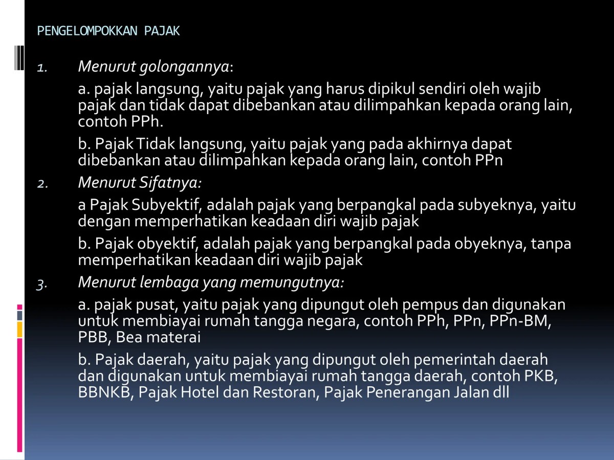 Pengertian Pajak yang Tidak Dapat Dilimpahkan