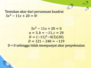 Jawaban Persamaan Kuadrat X² + 6x + 7 = 0