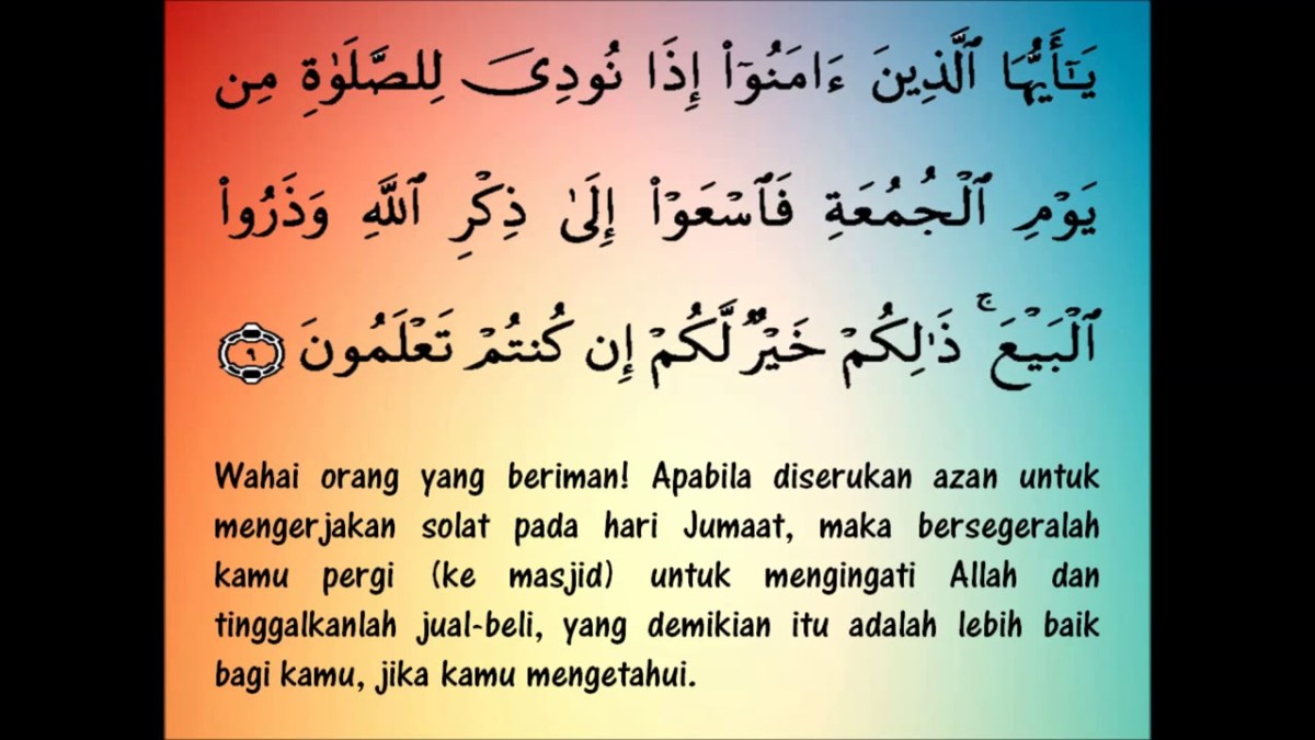 Surat Al‑Jumu’ah Ayat 9‑10 Beserta Artinya