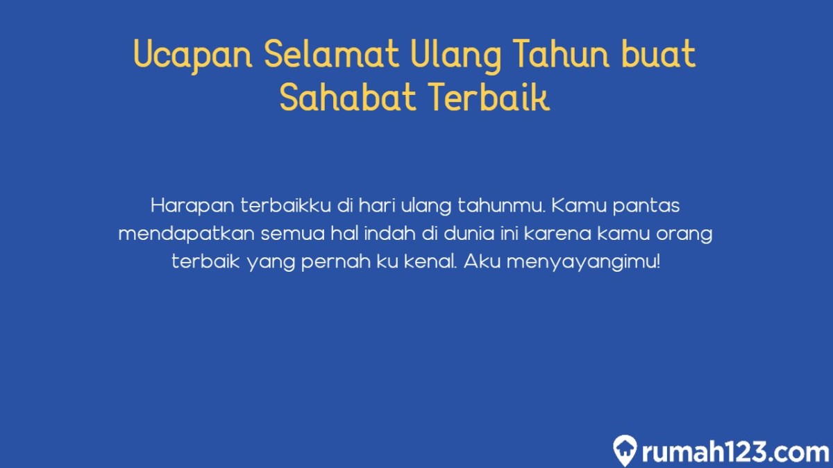 Ucapan Selamat Ulang Tahun untuk Sahabat